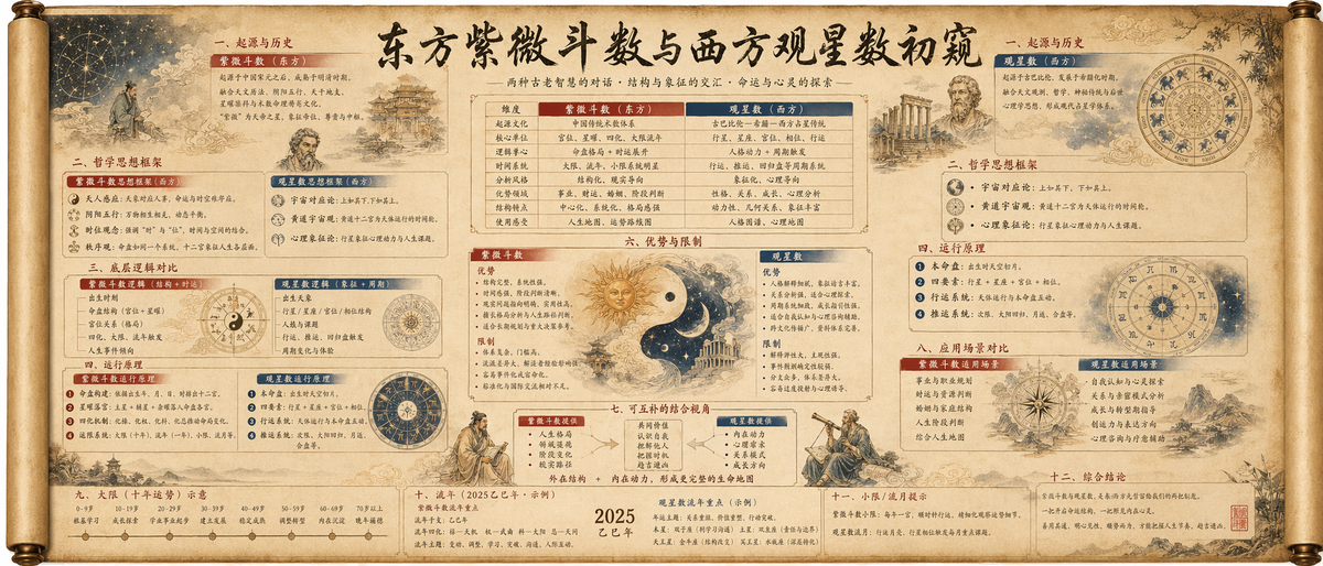 紫微斗数 vs 星相学 · 比较研究报告